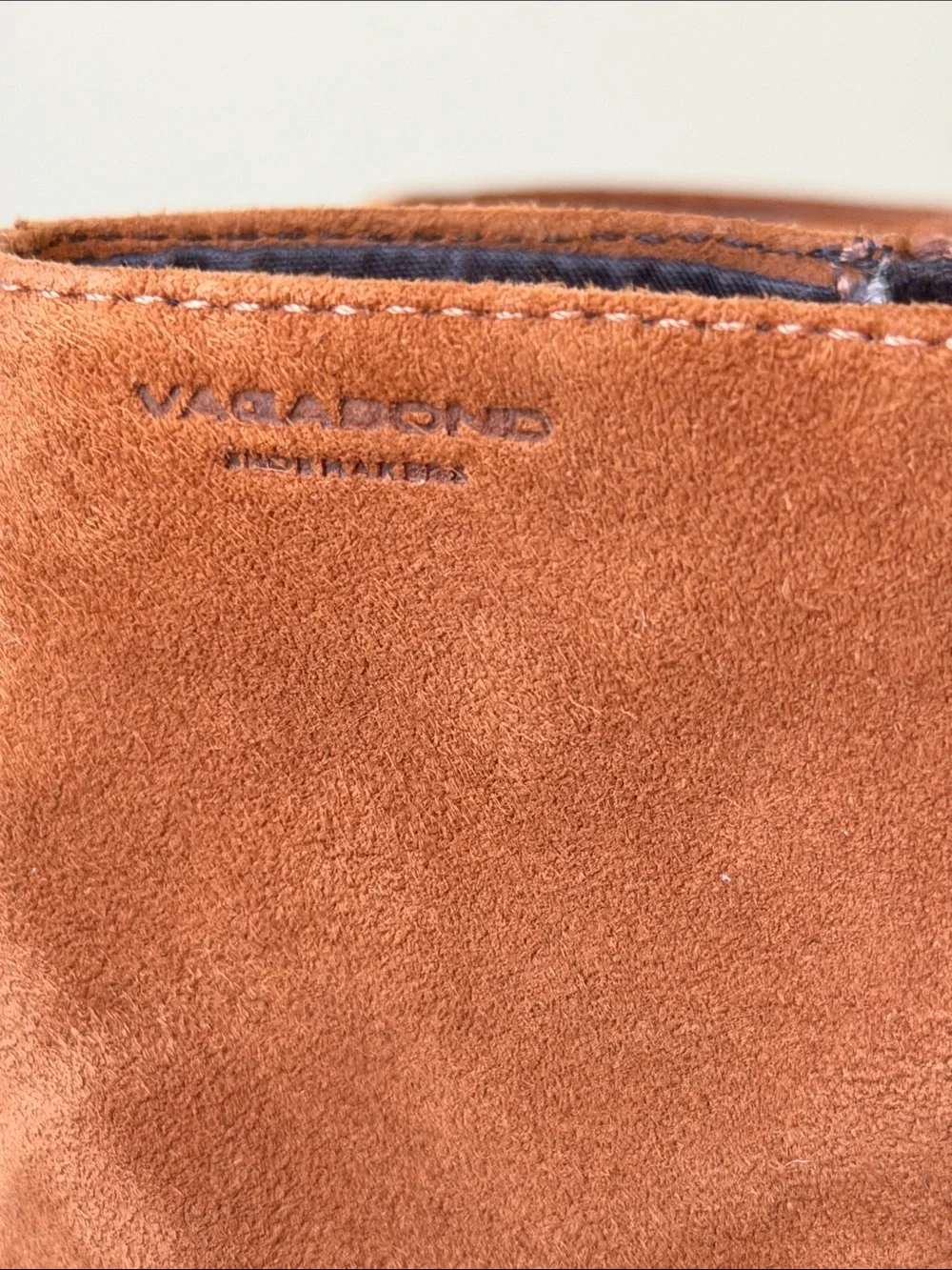 Vagabond Shoemakers Brown Suede Ankle Boots Block Heel Minimalist Zip Booties